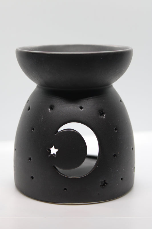 Crescent moon cut out burner