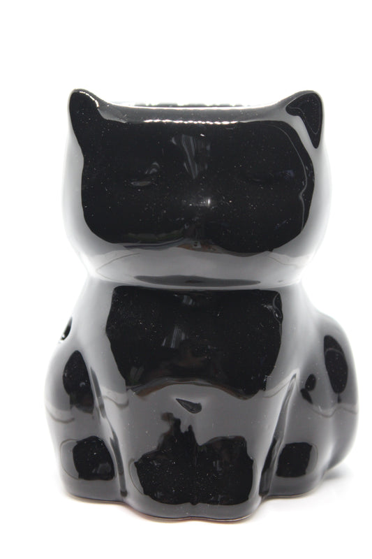 Black cat shaped burner