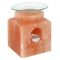 Cube shaped Himalayan salt burner